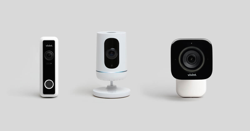 Vivint doorbell, indoor and outdoor cameras